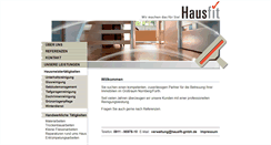 Desktop Screenshot of hausfit-gmbh.de