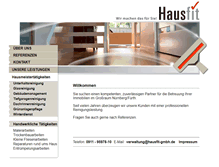 Tablet Screenshot of hausfit-gmbh.de